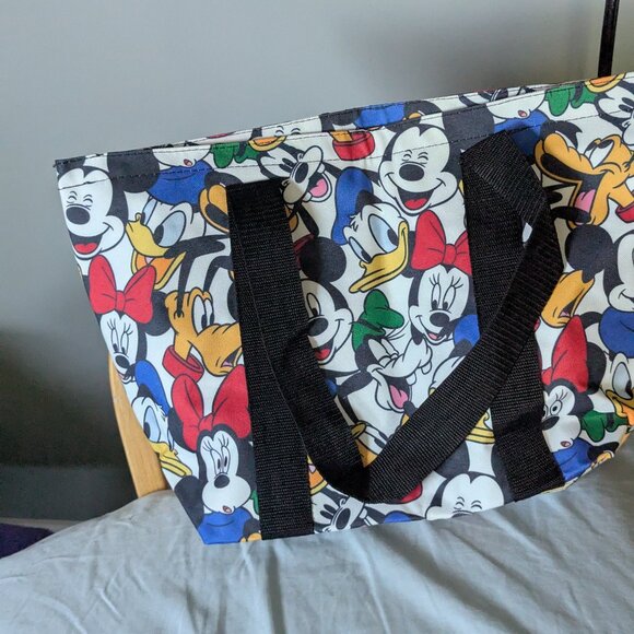 Disney Women's Mickey Mouse Zippered Tote Bag - Picture 2 of 4